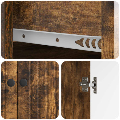 Sideboard Smoked Oak 66 x 34.5 x 90 cm Engineered Wood