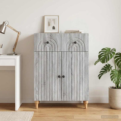 Sideboard Grey Sonoma 66 x 34.5 x 90 cm Engineered Wood