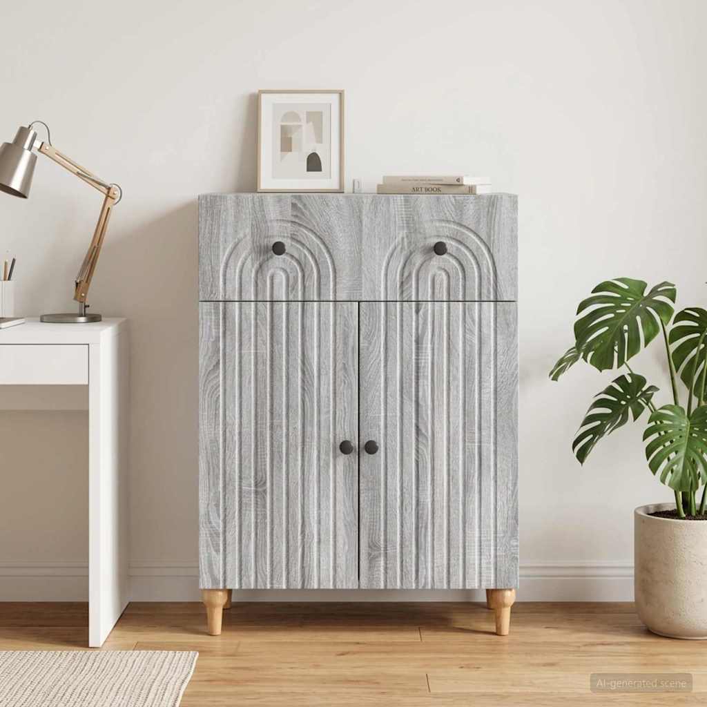 Sideboard Grey Sonoma 66 x 34.5 x 90 cm Engineered Wood