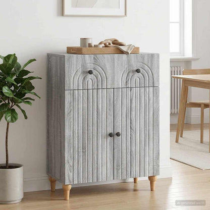 Sideboard Grey Sonoma 66 x 34.5 x 90 cm Engineered Wood