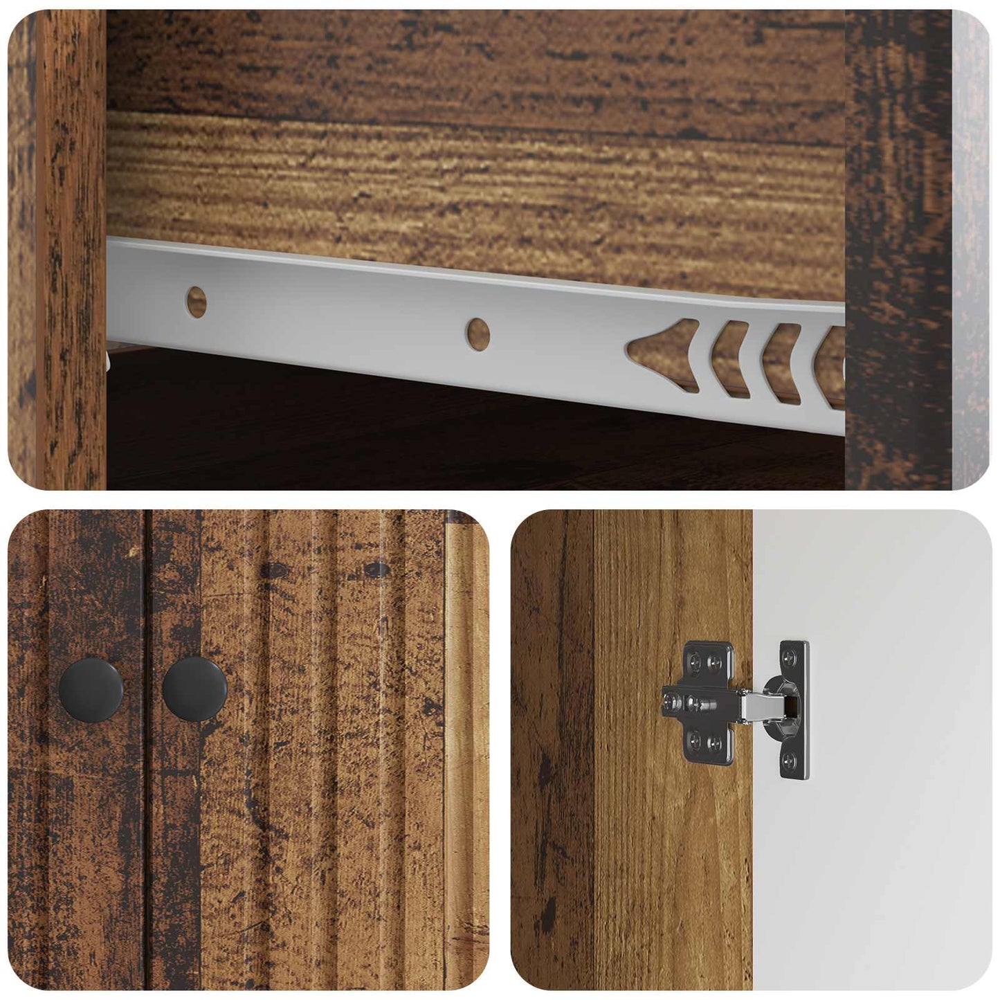 Sideboard Old Wood 66 x 34.5 x 90 cm Engineered Wood