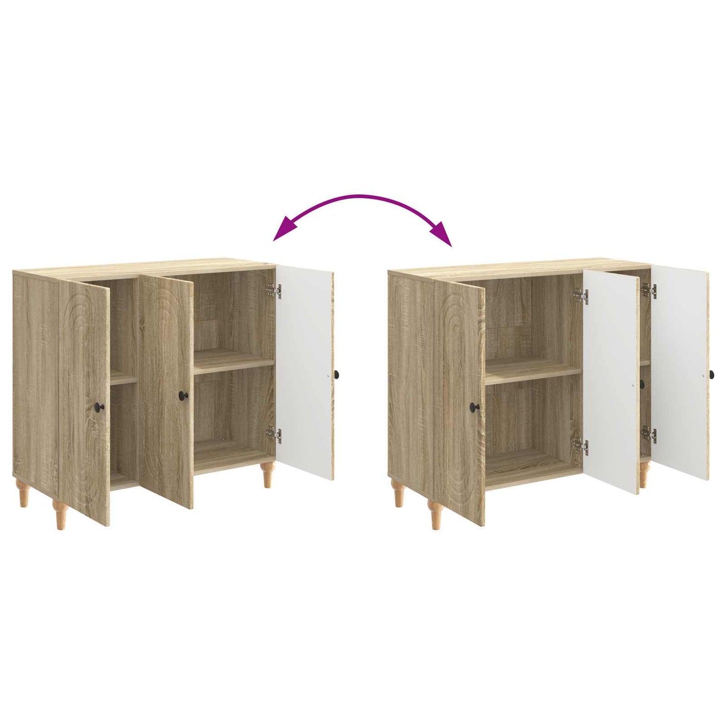 Sideboard Sonoma Oak 89 x 34.5 x 80 cm Engineered Wood