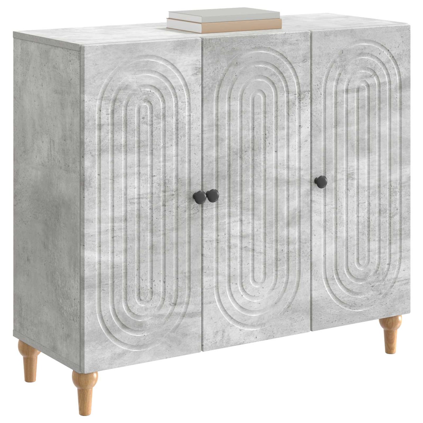 Sideboard Concrete Grey 89 x 34.5 x 80 cm Engineered Wood