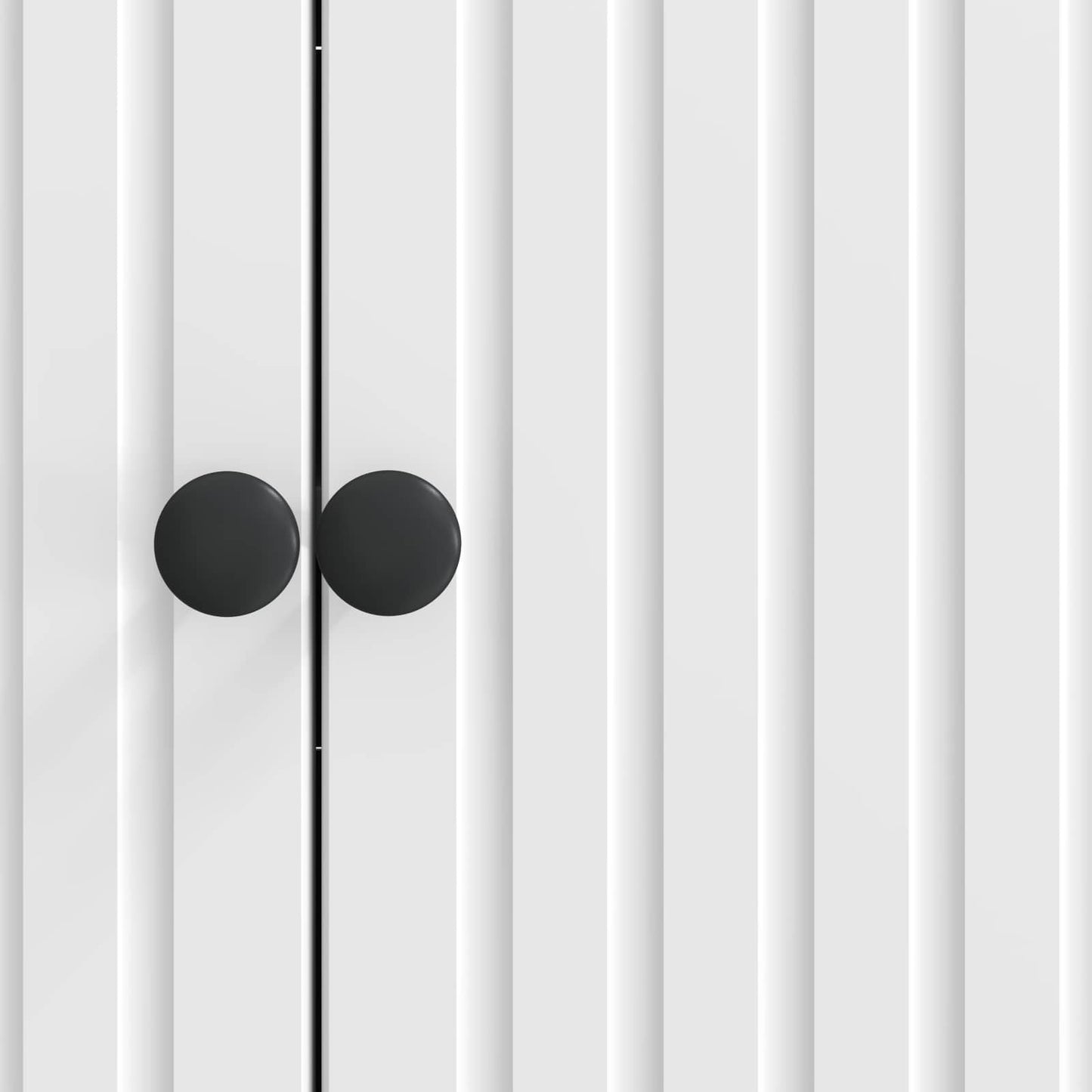 Sideboard High Gloss White 89 x 34.5 x 80 cm Engineered Wood