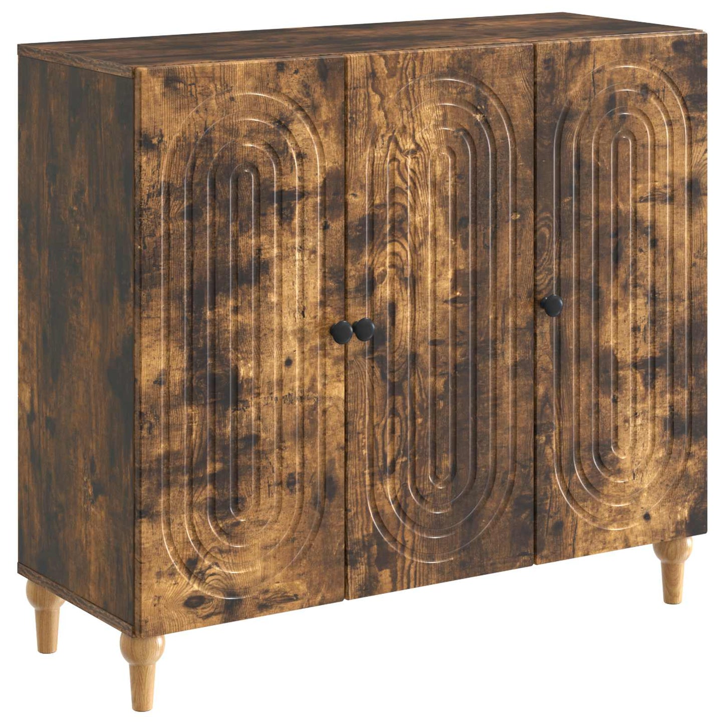 Sideboard Smoked Oak 89 x 34.5 x 80 cm Engineered Wood