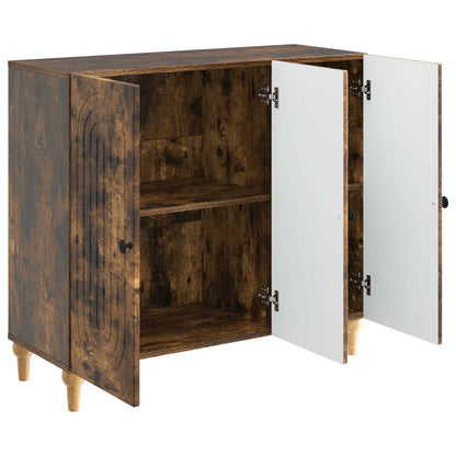 Sideboard Smoked Oak 89 x 34.5 x 80 cm Engineered Wood