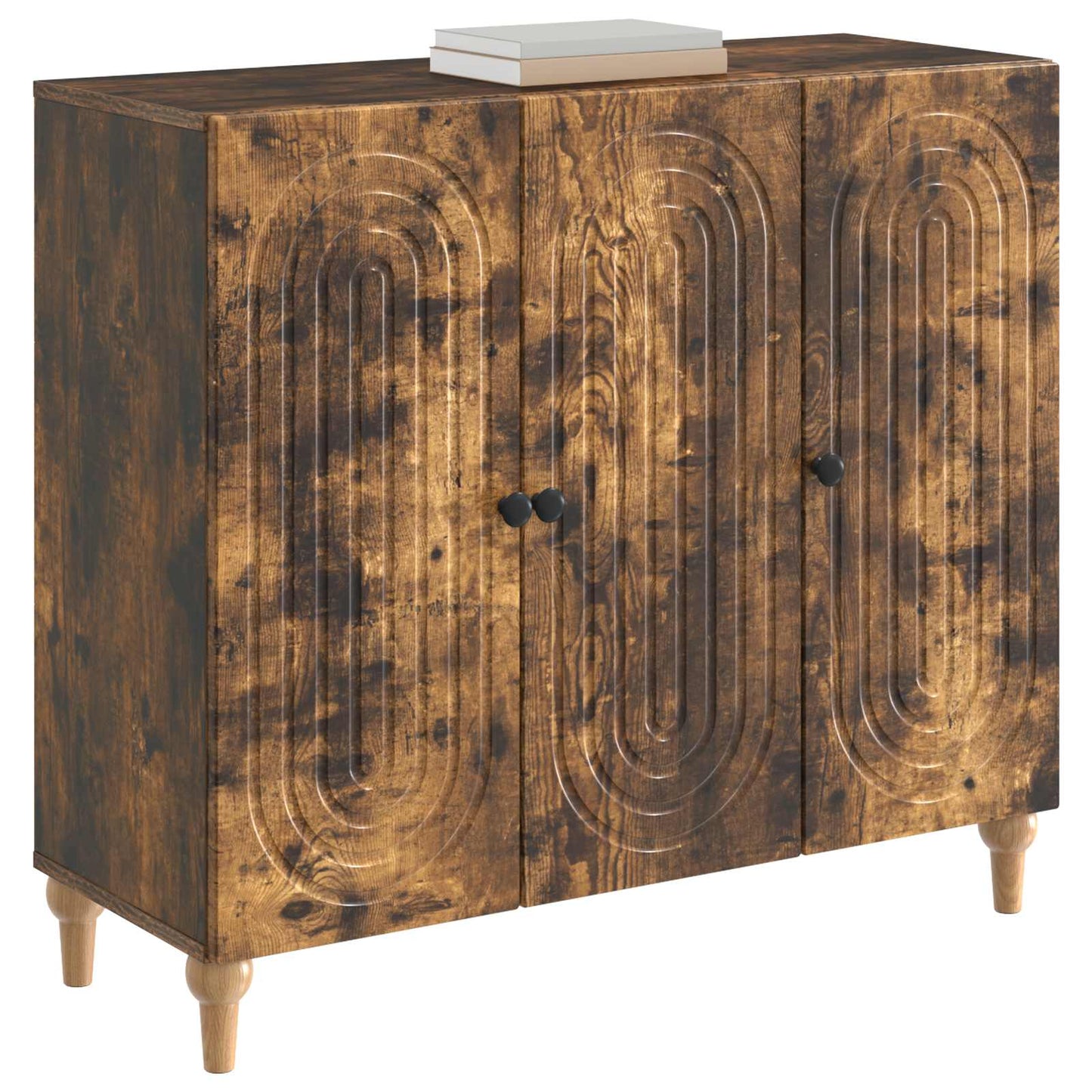 Sideboard Smoked Oak 89 x 34.5 x 80 cm Engineered Wood