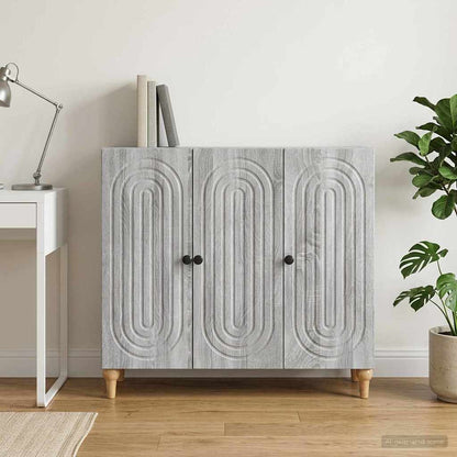 Sideboard Grey Sonoma 89 x 34.5 x 80 cm Engineered Wood