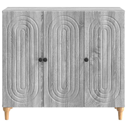 Sideboard Grey Sonoma 89 x 34.5 x 80 cm Engineered Wood