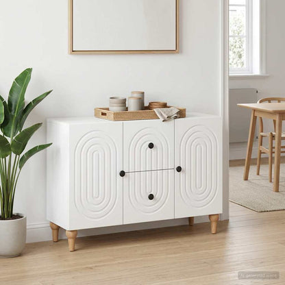 TV Cabinet with Drawer White 89 x 34.5 x 60 cm Engineered Wood