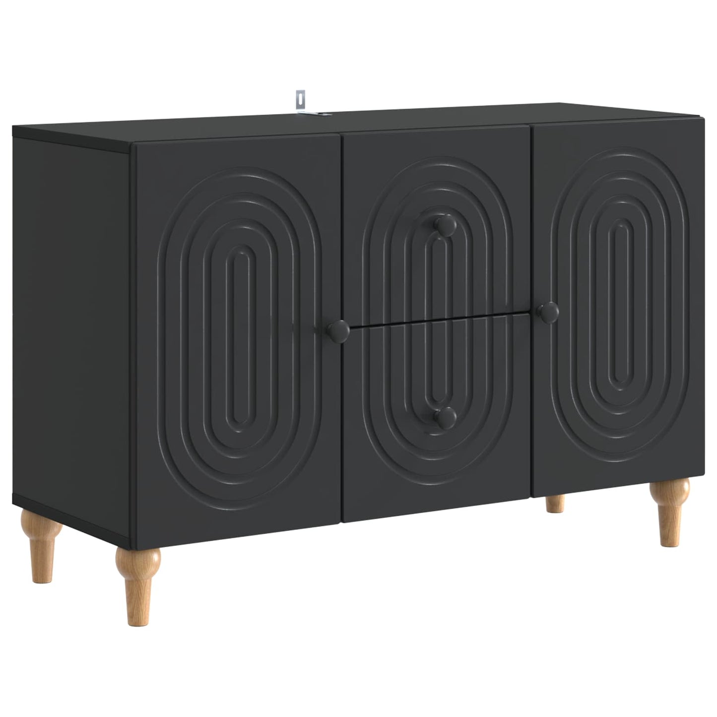 TV Cabinet with Drawer Black 89 x 34.5 x 60 cm Engineered Wood