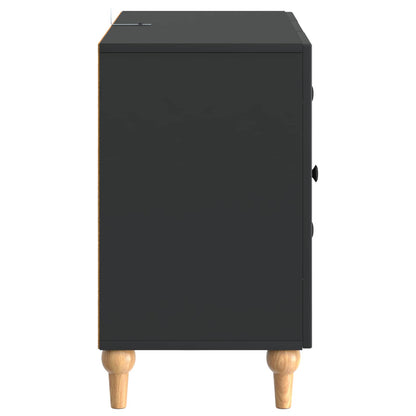TV Cabinet with Drawer Black 89 x 34.5 x 60 cm Engineered Wood