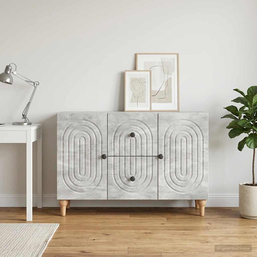 TV Cabinet Concrete Grey 89 x 34.5 x 60 cm Engineered Wood