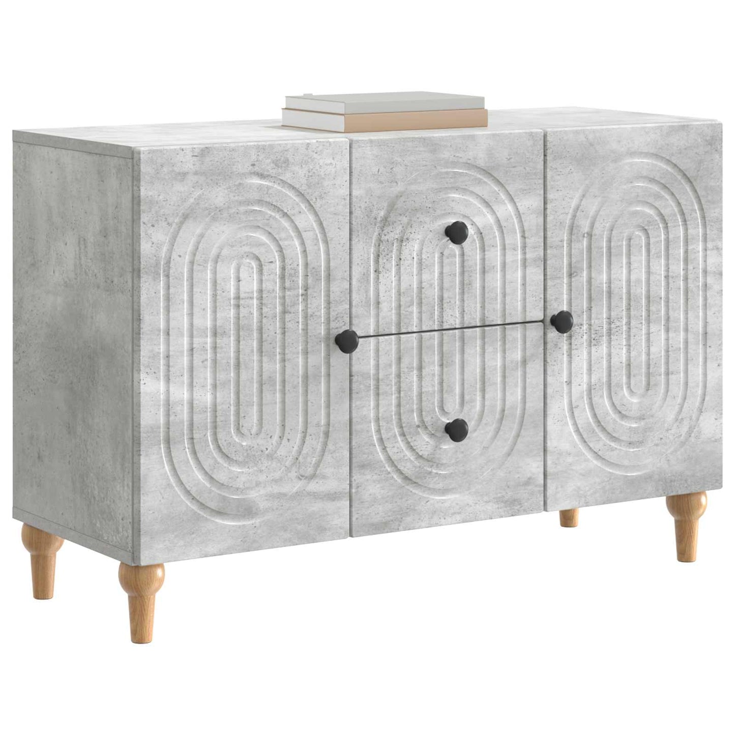 TV Cabinet Concrete Grey 89 x 34.5 x 60 cm Engineered Wood