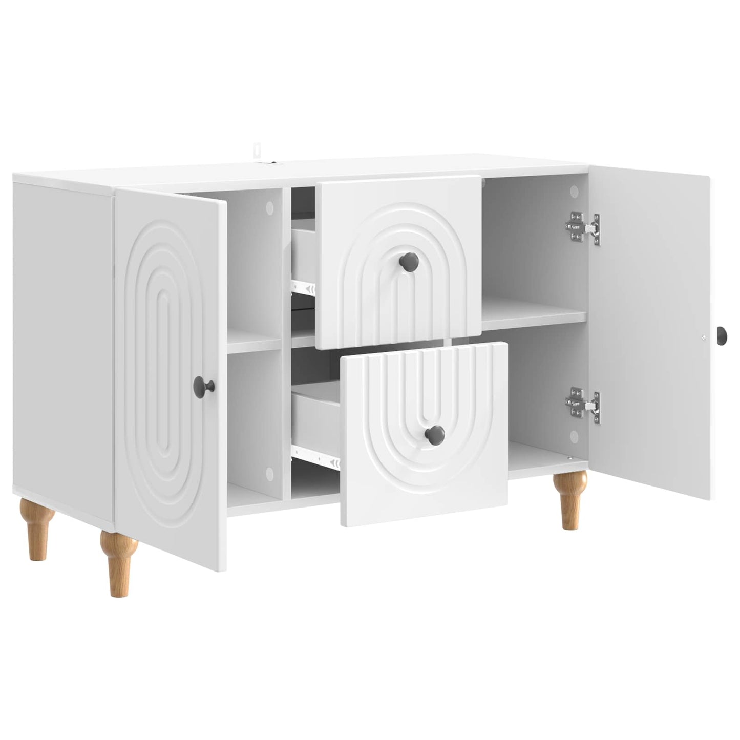 TV Cabinet High Gloss White 89 x 34.5 x 60 cm Engineered Wood