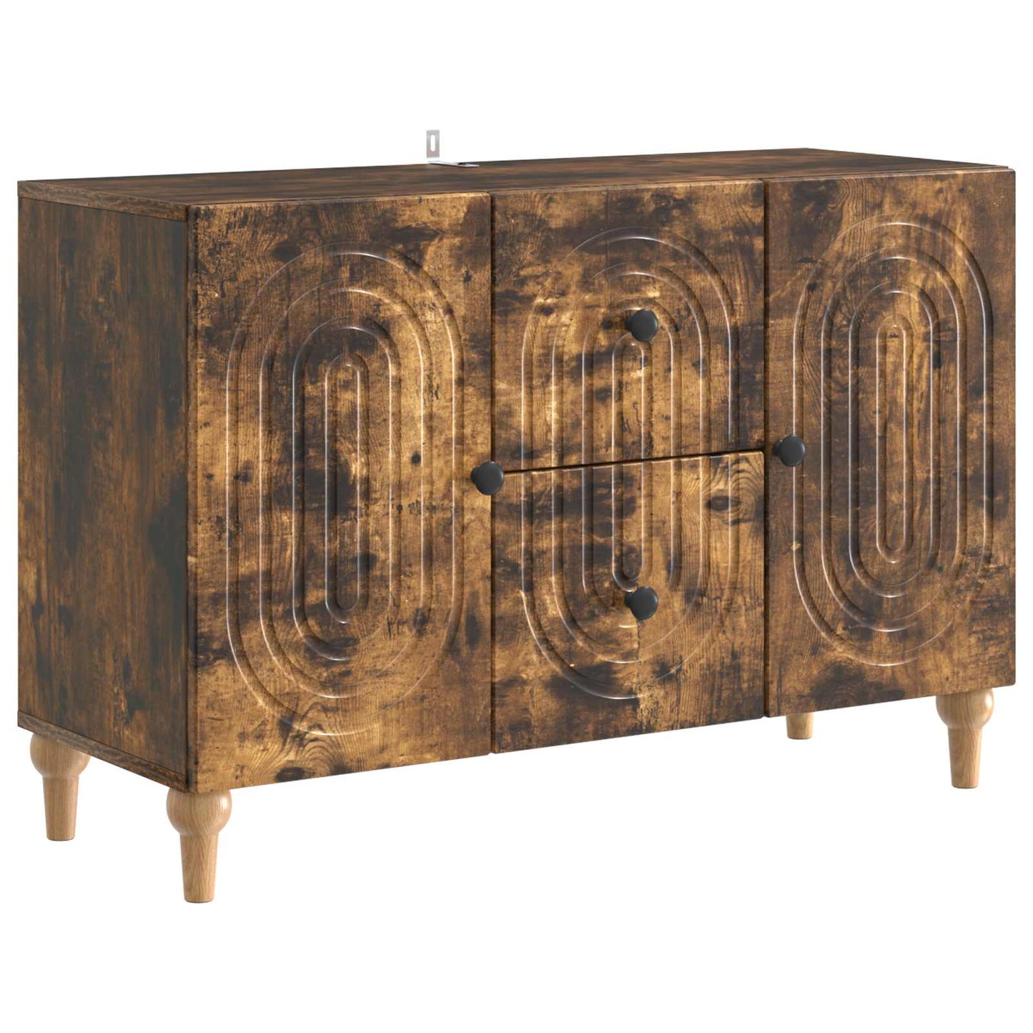 TV Cabinet Smoked Oak 89 x 34.5 x 60 cm Engineered Wood