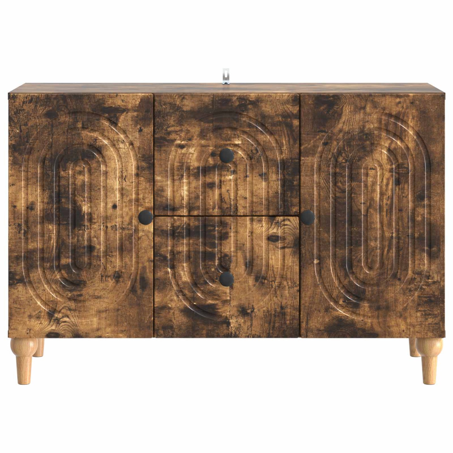TV Cabinet Smoked Oak 89 x 34.5 x 60 cm Engineered Wood