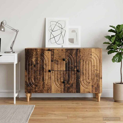TV Cabinet Old Wood 89 x 34.5 x 60 cm Engineered Wood