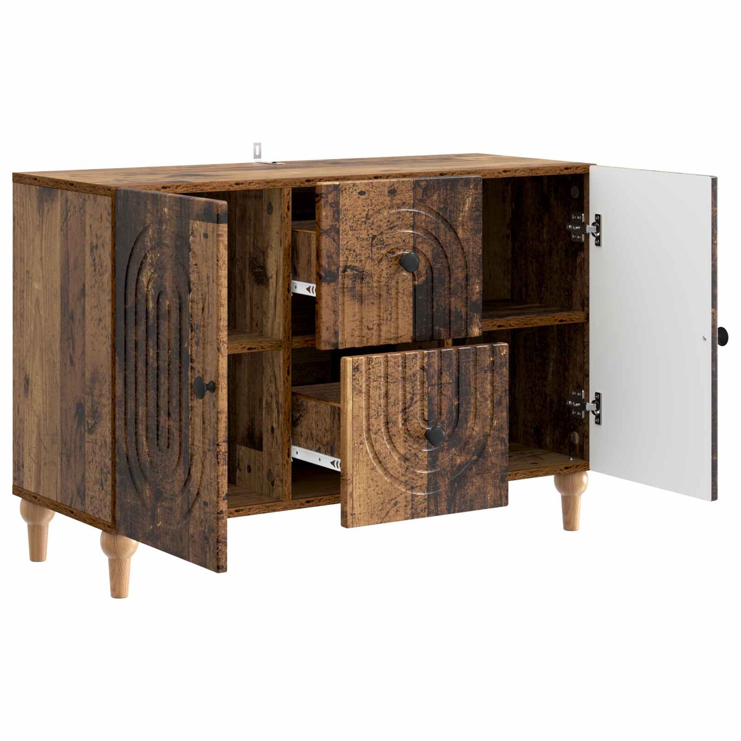 TV Cabinet Old Wood 89 x 34.5 x 60 cm Engineered Wood