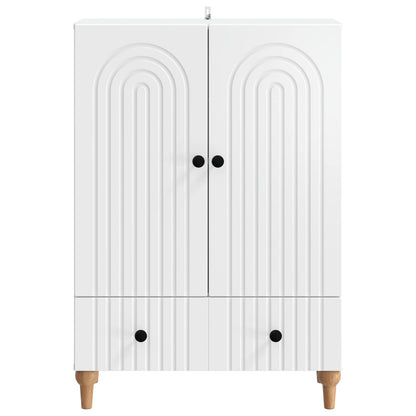 Sideboard with Drawer White 66 x 34.5 x 95 cm Engineered Wood