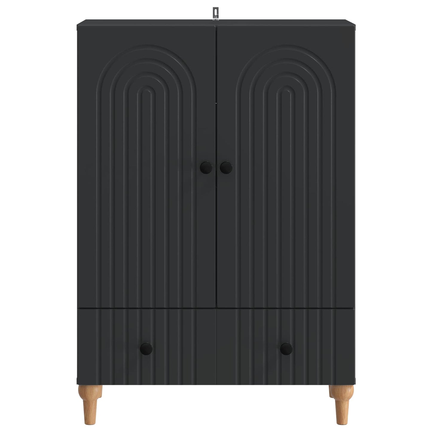 Sideboard Black 66 x 34.5 x 95 cm Engineered Wood
