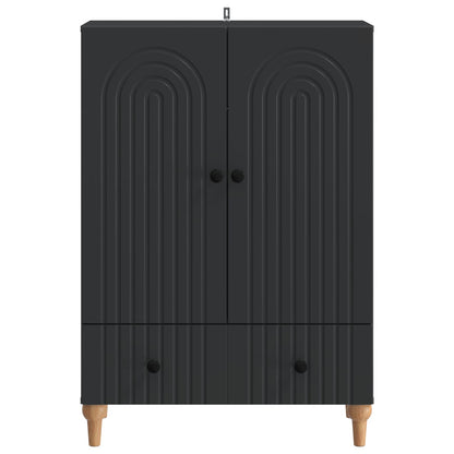 Sideboard Black 66 x 34.5 x 95 cm Engineered Wood
