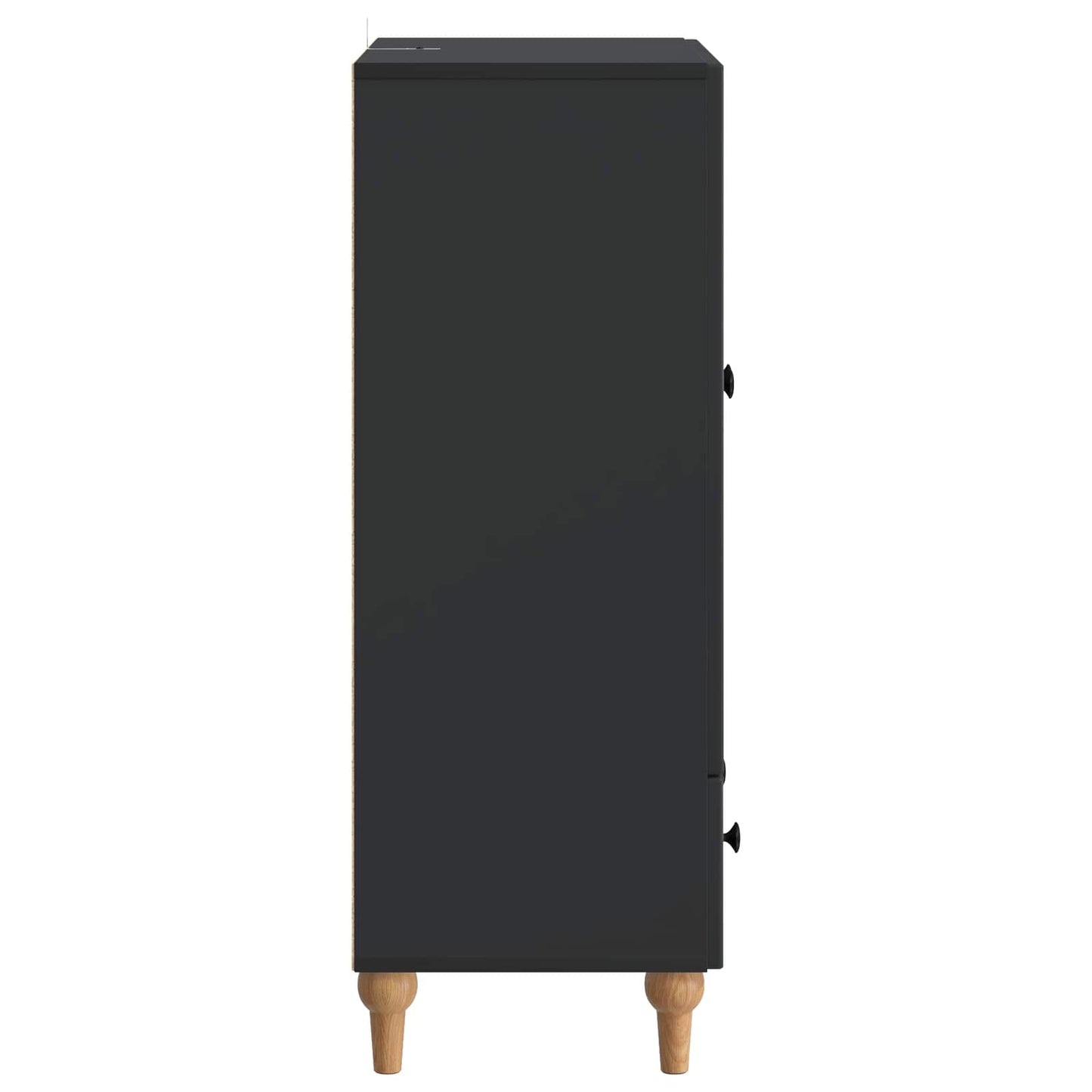 Sideboard Black 66 x 34.5 x 95 cm Engineered Wood