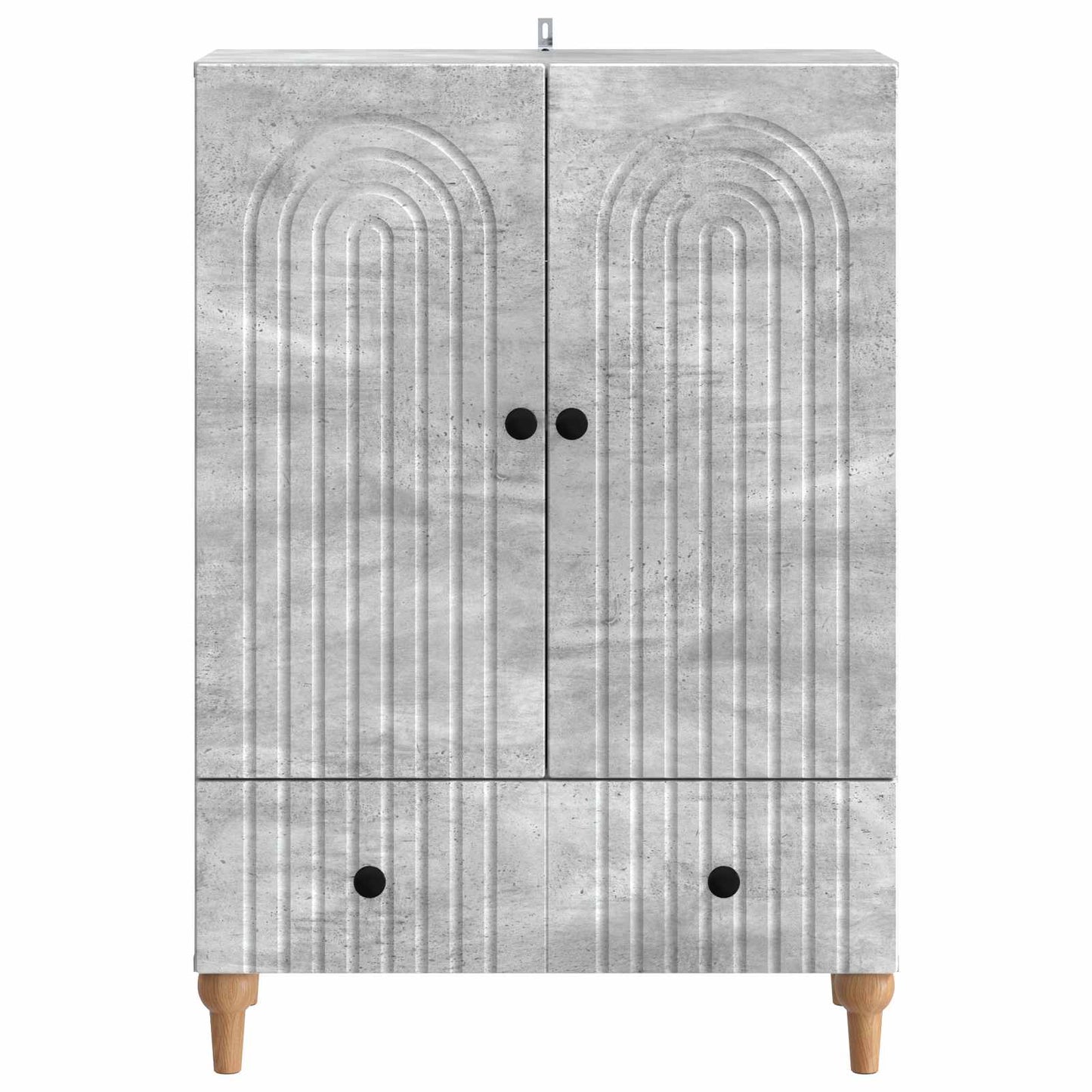 Sideboard Concrete Grey 66 x 34.5 x 95 cm Engineered Wood