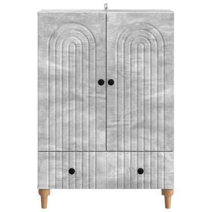 Sideboard Concrete Grey 66 x 34.5 x 95 cm Engineered Wood