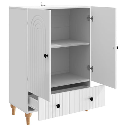 Sideboard High Gloss White 66 x 34.5 x 95 cm Engineered Wood