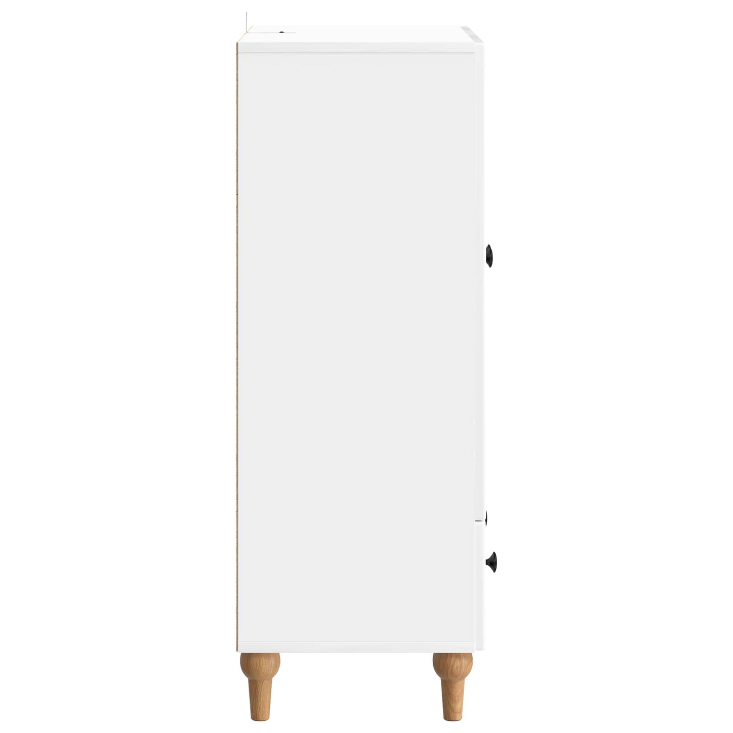 Sideboard High Gloss White 66 x 34.5 x 95 cm Engineered Wood