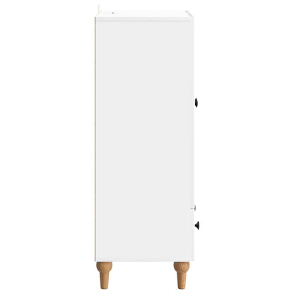 Sideboard High Gloss White 66 x 34.5 x 95 cm Engineered Wood