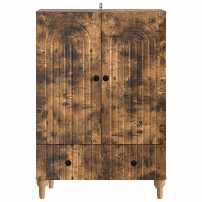 Sideboard Smoked Oak 66 x 34.5 x 95 cm Engineered Wood