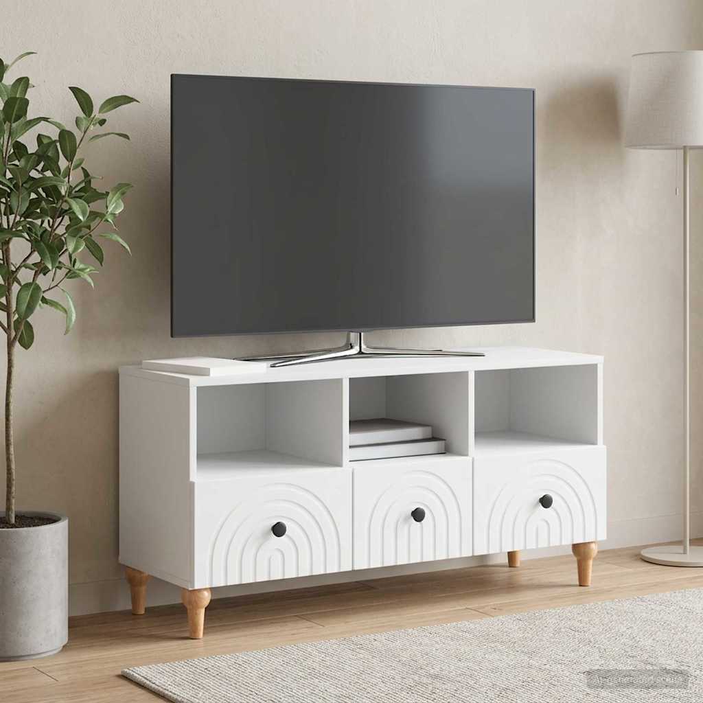 TV Cabinet White 102 x 34.5 x 50 cm Engineered Wood