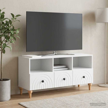 TV Cabinet White 102 x 34.5 x 50 cm Engineered Wood