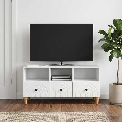 TV Cabinet White 102 x 34.5 x 50 cm Engineered Wood