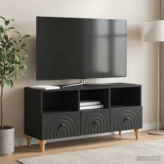 TV Cabinet Black 102 x 34.5 x 50 cm Engineered Wood