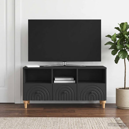 TV Cabinet Black 102 x 34.5 x 50 cm Engineered Wood