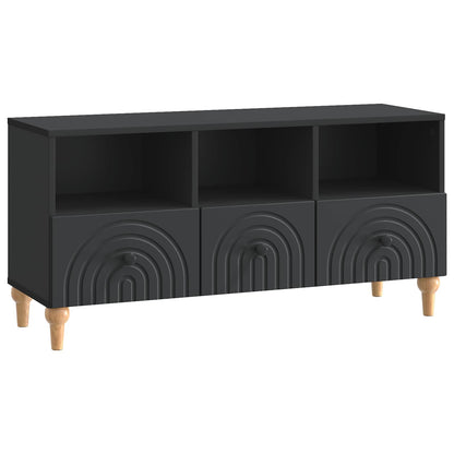 TV Cabinet Black 102 x 34.5 x 50 cm Engineered Wood