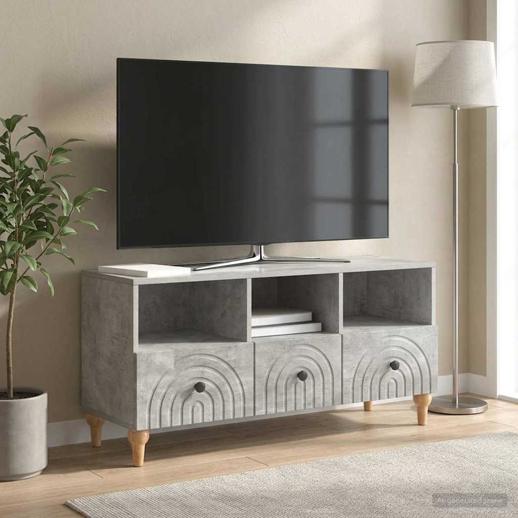 TV Cabinet Concrete Grey 102 x 34.5 x 50 cm Engineered Wood