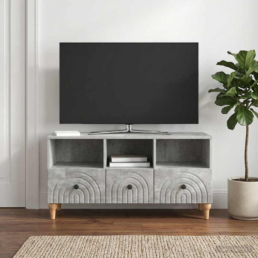 TV Cabinet Concrete Grey 102 x 34.5 x 50 cm Engineered Wood