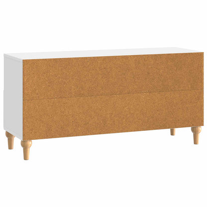 TV Cabinet 102 x 34.5 x 50 cm High Gloss White Engineered Wood