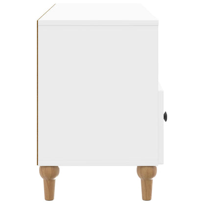 TV Cabinet 102 x 34.5 x 50 cm High Gloss White Engineered Wood