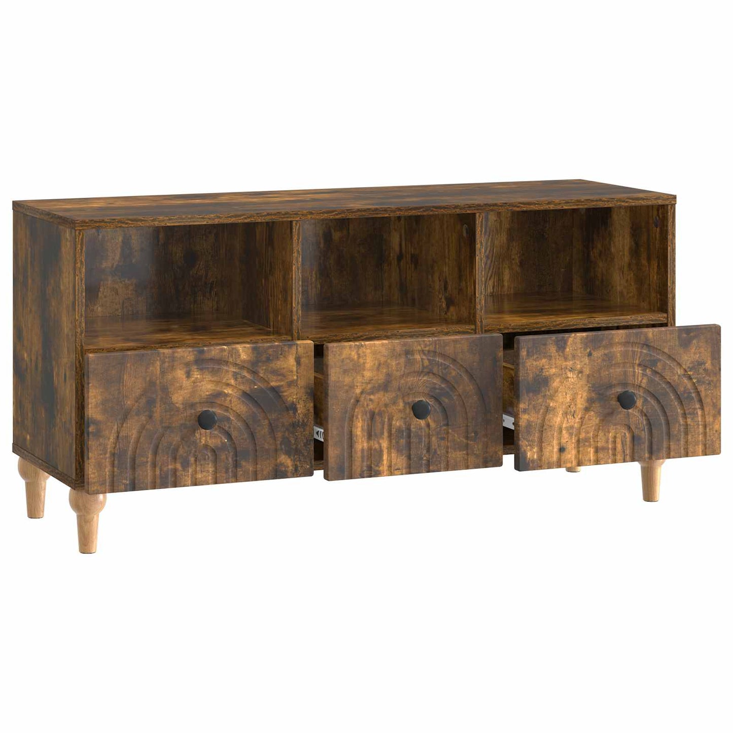 TV Cabinet 102 x 34.5 x 50 cm Smoked Oak Engineered Wood