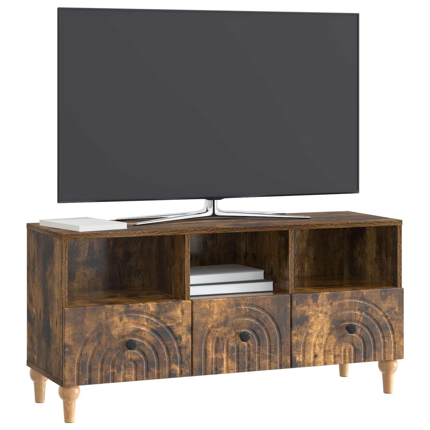 TV Cabinet 102 x 34.5 x 50 cm Smoked Oak Engineered Wood