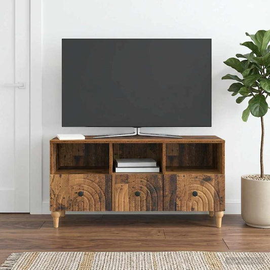 TV Cabinet Old Wood 102 x 34.5 x 50 cm Engineered Wood