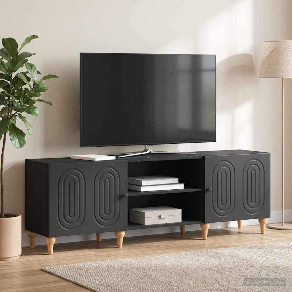 TV Cabinet Black 150 x 31 x 50 cm Engineered Wood