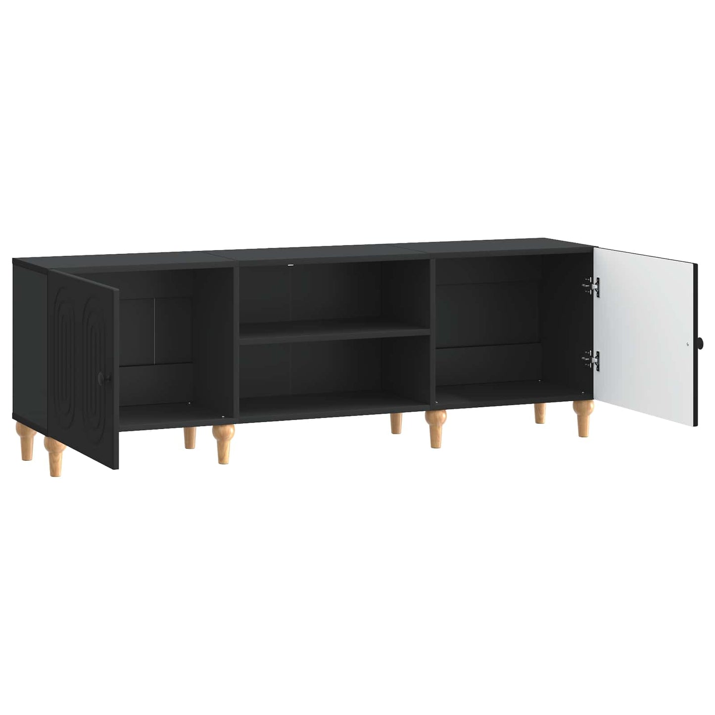 TV Cabinet Black 150 x 31 x 50 cm Engineered Wood
