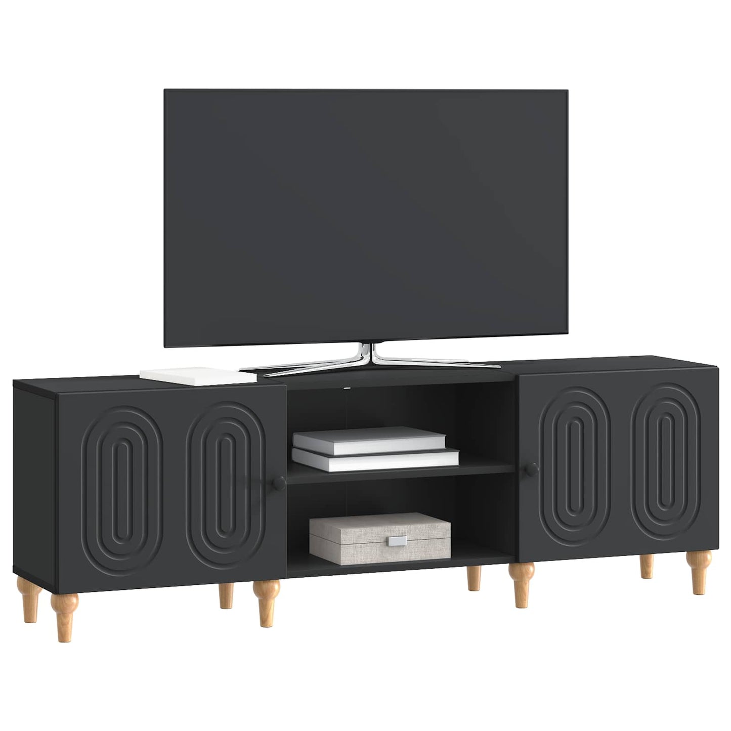 TV Cabinet Black 150 x 31 x 50 cm Engineered Wood