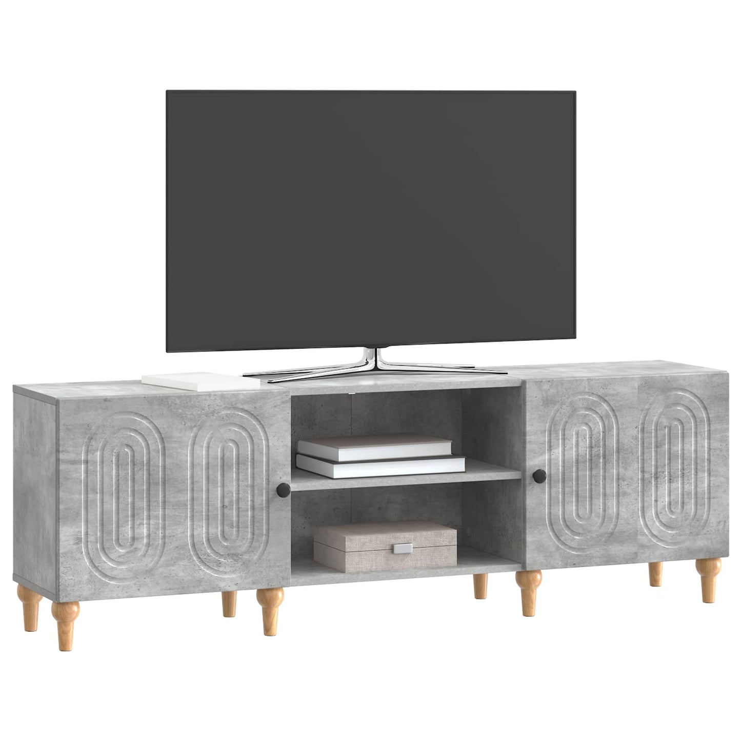 TV Cabinet 150 x 31 x 50 cm Concrete Grey Engineered Wood